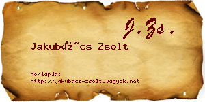 Jakubács Zsolt névjegykártya