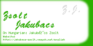 zsolt jakubacs business card
